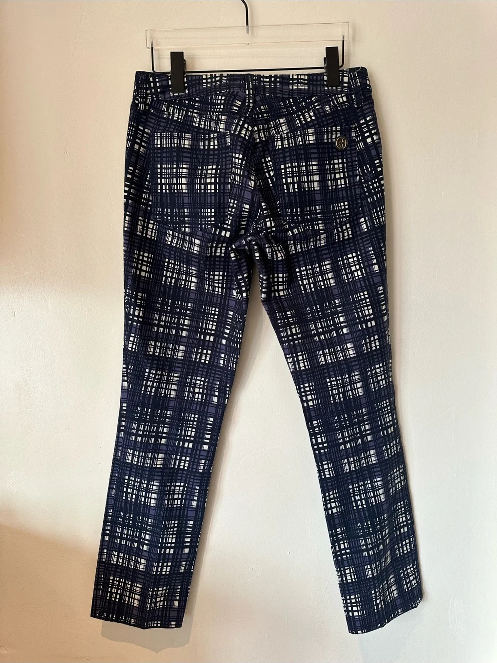 Tory Burch Women’s Low Rise Skinny Blue Leg Pant
